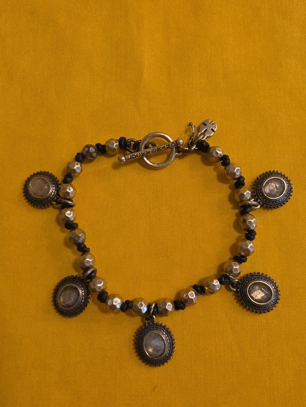 Vintage Lucky Brand Boho Style Gold-Tone Charm Bracelet